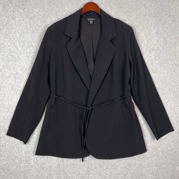 Athleta Black Endless Primatwill Blazer Size 16 - Picture 1 of 9
